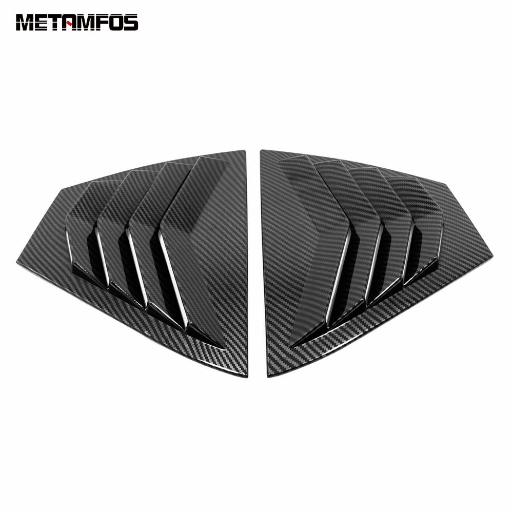 For Nissan Sentra Bluebird Sylphy -2024 2025 Carbon Fiber Rear Side Window Shutter Spoiler Louver Air Vent Cover Accessories