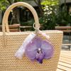 Colorful Flower Keychain Beads Bag Pendant Fashion Butterfly Orchid Pendant Gift