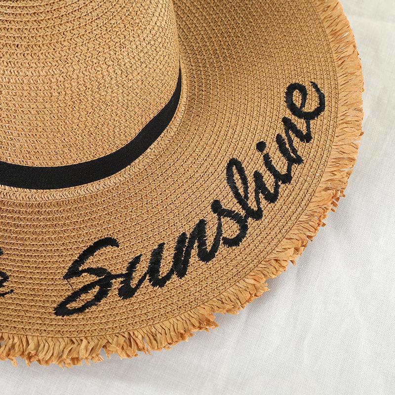 Women's Wide Brim UV Protection Beach Hat - Summer Seaside Vacation Sunscreen Hat