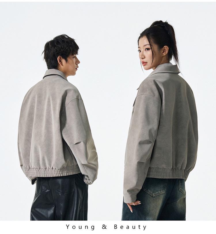 American Retro Barn-Style Unisex Suede PU Leather Jacket - New Autumn/Winter 2025 Casual Workwear Jacket for Men