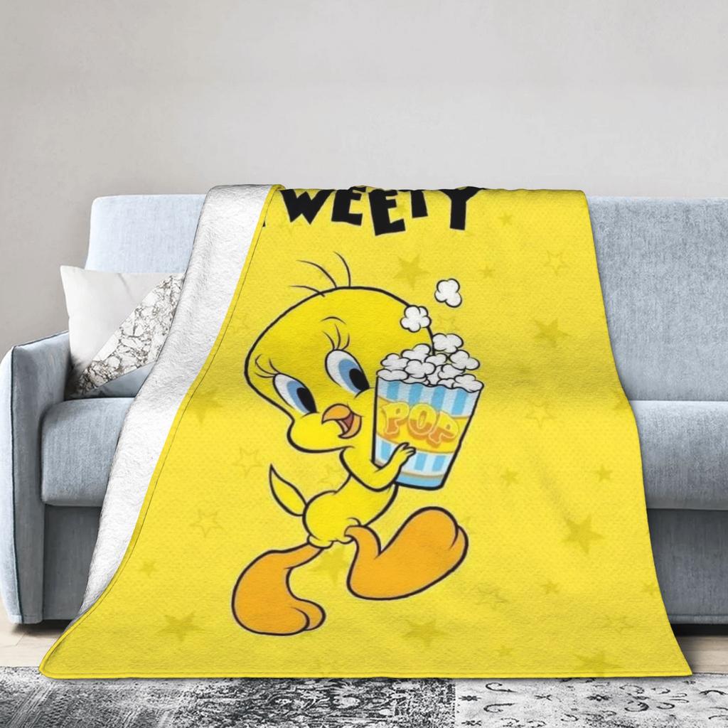 Looney Tunes Titti Anatra Gialla Carina Coperta Ultra Morbida Coperta da Divano 50x60 Pollici Coperture e Coperte Multitaglia