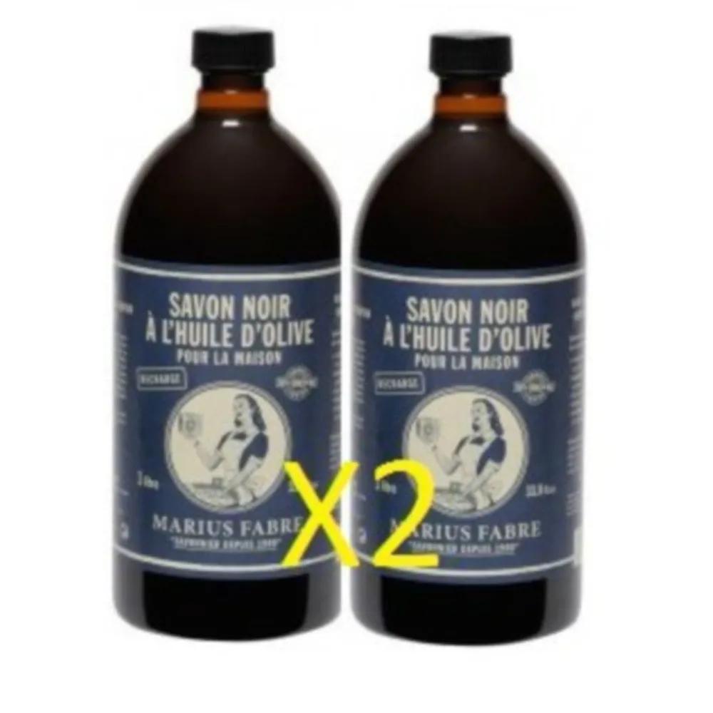 Marius Fabre Savon Noir Olive Oil Black Soap 1L x 2