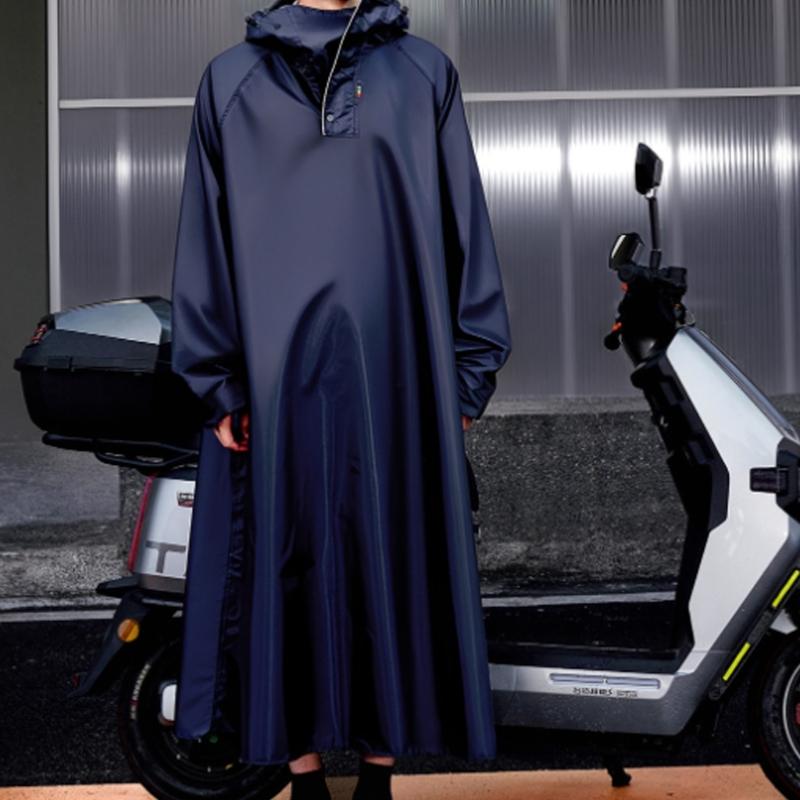 Reflective Safety Enhanced Waterproof Raincoat For Motorcycle Riding Full Coverage Breathable Fabric For Night Use
