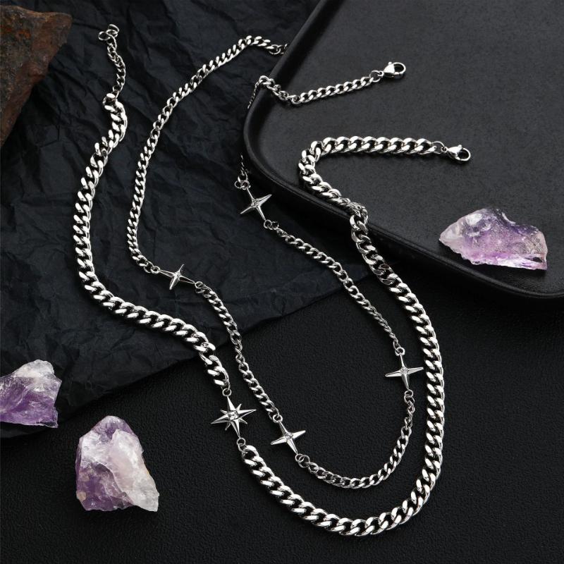 Star Necklaces, High-end Can Be Worn Alone, Personalized Temperament, Men's and Women's Versatile Collarbone Chains, Trendy Sweater Chains 2026