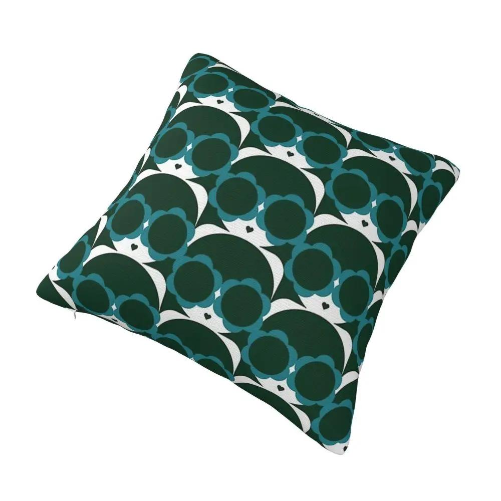 Orla Kiely Fiori Federa Vintage Stampata Poliestere Copricuscino Decor Cuscino da Lancio Coprifedera Casa Quadrato