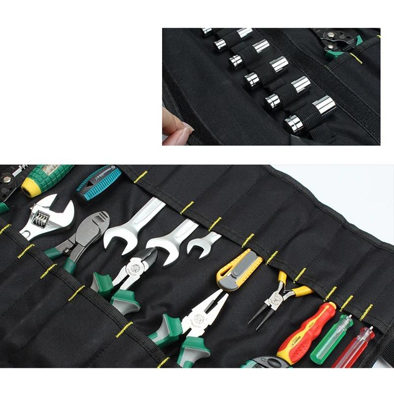 Nuova Borsa Pieghevole Multifunzione in Tessuto Oxford per Chiavi a Croce Organizzatore Portatile Custodia Porta Attrezzi Tascabile
