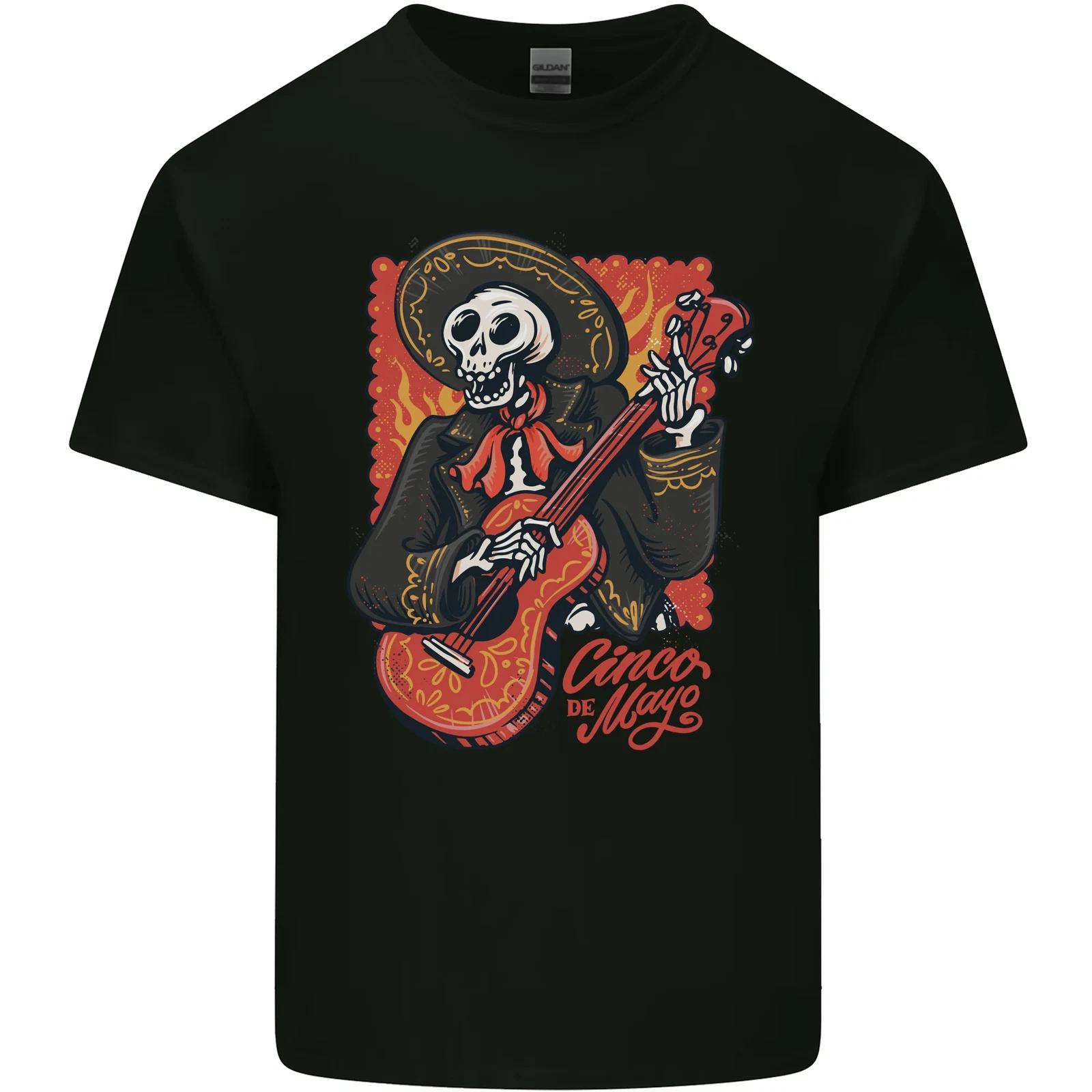 Mariachi Skeleton Cinco De Mayo Skull Kids T-Shirt Childrens XL