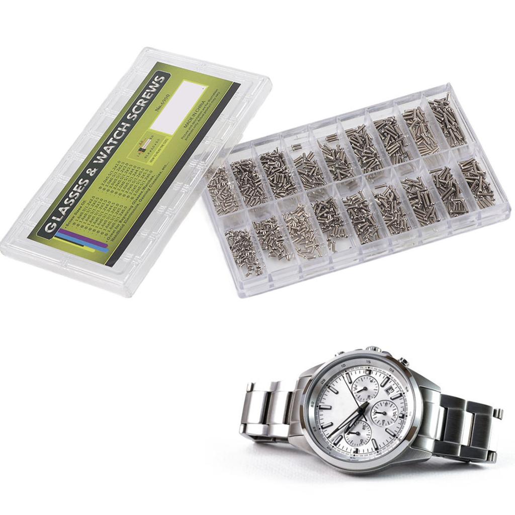 1800pcs/box Stainless Steel Glasses Sunglasses Spectacles Watch Mini Screws Repair Kit