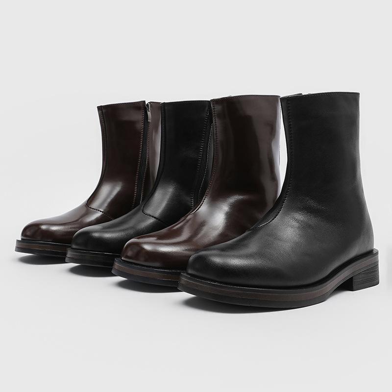 2025 New Men's Retro Casual High-top Thick-soled Versatile Thick-soled Heightening Martin Boots 57012-Q