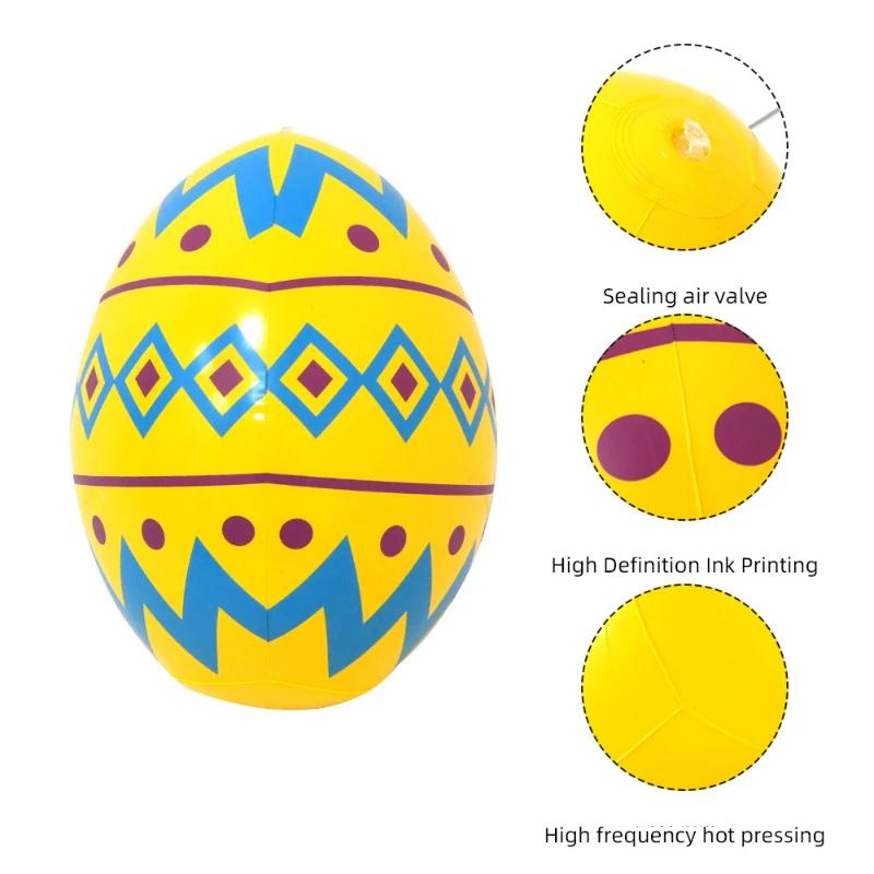 2Pc Inflatable Easter Egg Balloon Giant Egg 35X27Cm Easter Outdoor Yard Home Decor Ornament Garden Pendant Easter Party Supplies
