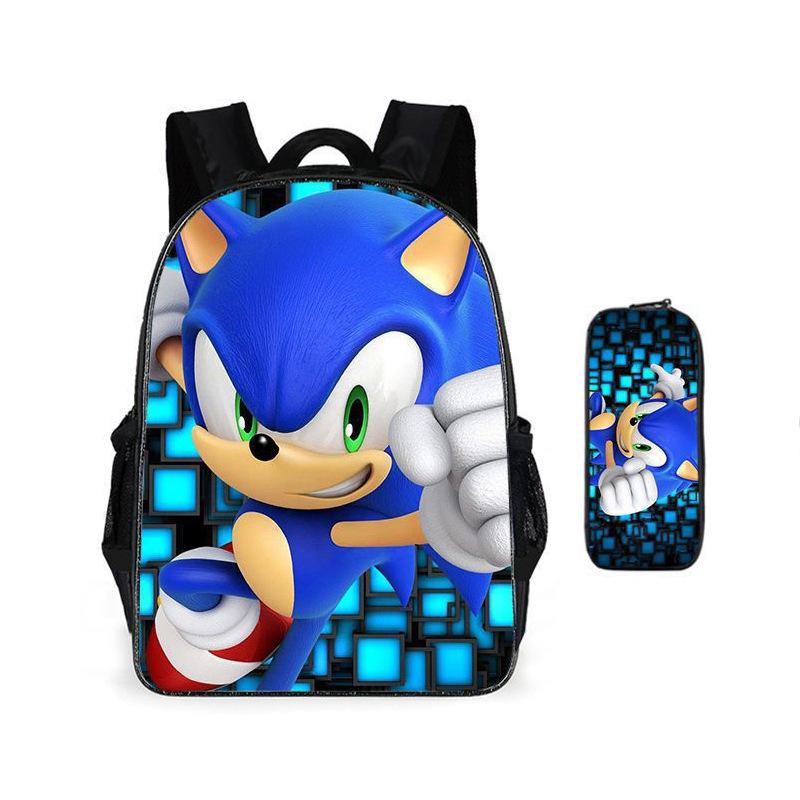 Two-Piece Set Combination Set Elementary School Students Animation Backpack Cartoon Schoolbag