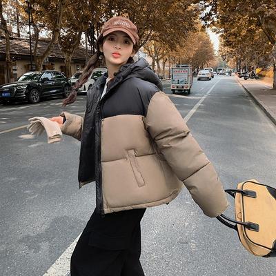 Herbst Winter Verdicken Warme Parka Frauen Casual Sweety Einfarbig Große Tasche Lose Kurze Kapuze Mantel Jacken Outwear