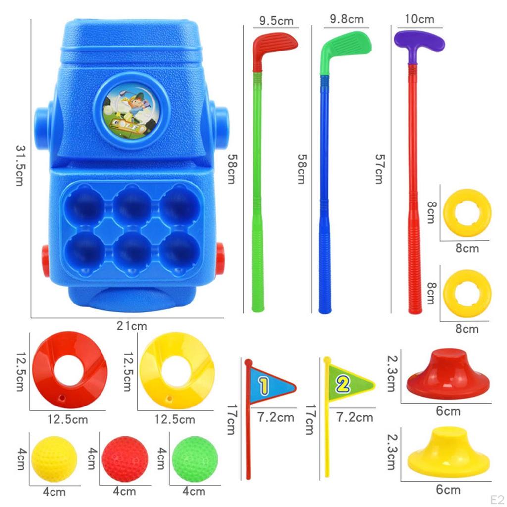 Kids Golf Club Set Toy Household Birthday Gifts Sports for 2 3 4 5 Years Old