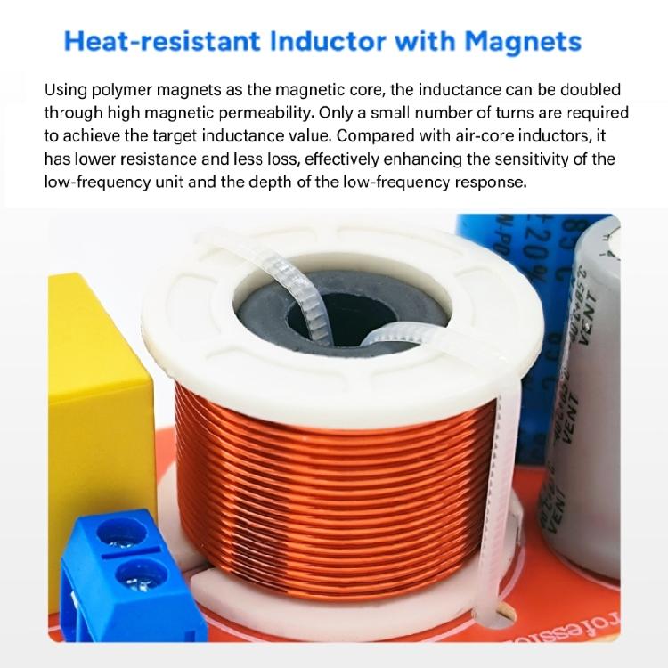 Easy Installation Speaker Frequency Divider With Heat Resistant Magnetic Inductors Low Impedance Capacitors Terminals