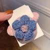 Handmade Crochet Flowers Hair Rope Band Woolen Head Decor Gifts for Woman