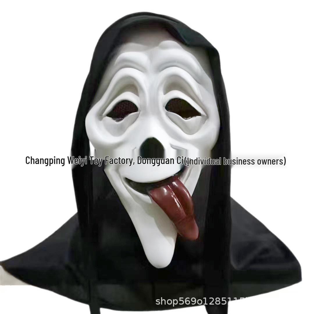Scream 6 Ghost Face Skull Mask - Halloween Thriller Pervert White Latex Headgear