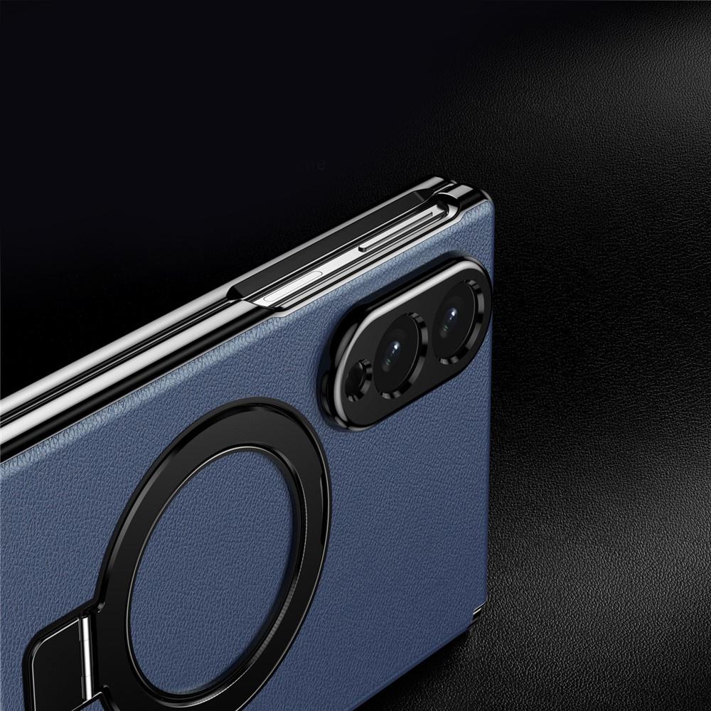 Samsung Galaxy Z Fold 8 case with stand and external screen glass, MagSafe compatible, blue
