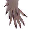 1 Paar Naadloze Mesh Nagelvingerhandschoenen Leuke Handschoenen Cosplay Halloween Nachtclub Dans Bruiloft Feest Accessoires Nagelhandschoenen