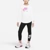Nike Kids Logo Print Elastic Tight Knit Sports Pants Kids bottoms Black DO2709-010