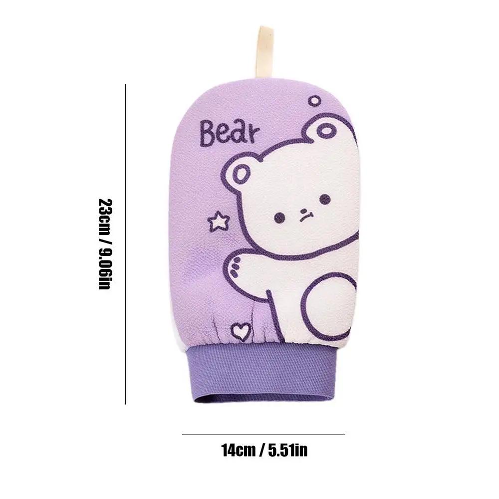 

Банное полотенце только для женщин, сильное растирание спины, фантастические отшелушивающие аксессуары, не повреждающие кожу, домашние мультяшные милые банные перчатки фиолетовый