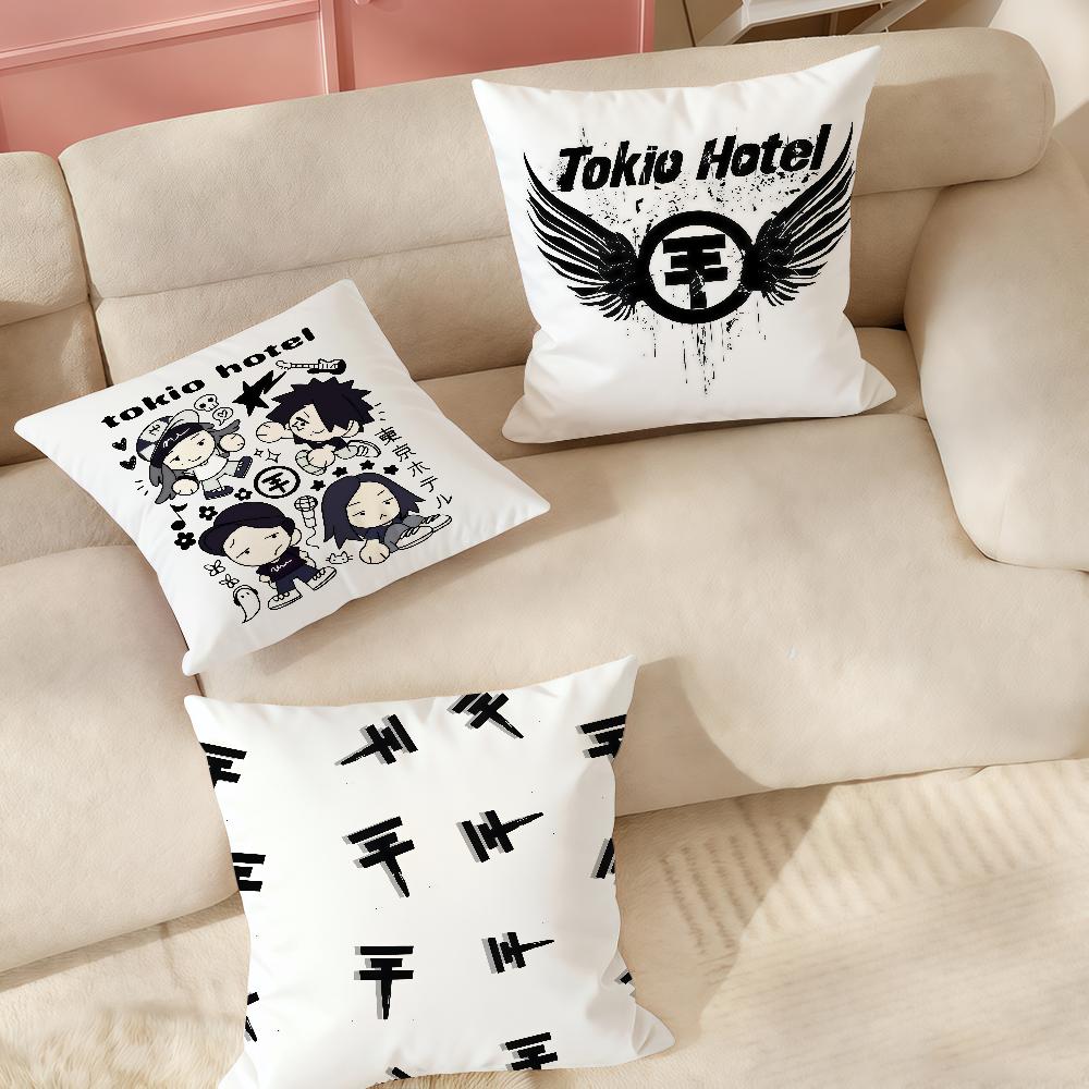 Rock Band T-Tokio H-Hotel Pillow Case Applicable Space For Guest Rooms Interiors Cars Office House Decoration