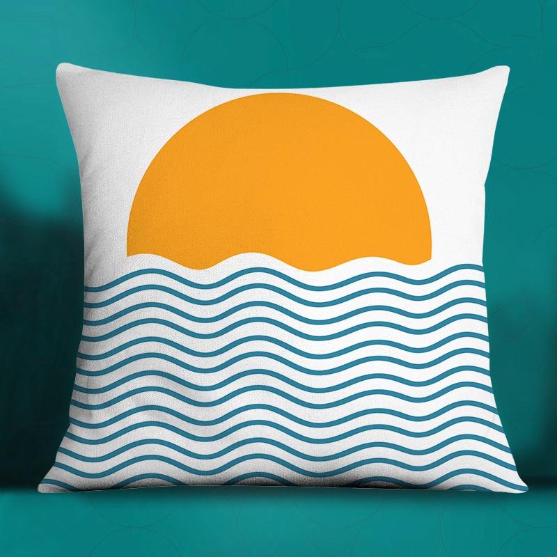 Fashion Classic Square Decorative Pillowcase Geometric Pattern Living Room Sofa Cushion Pillow Home Decor