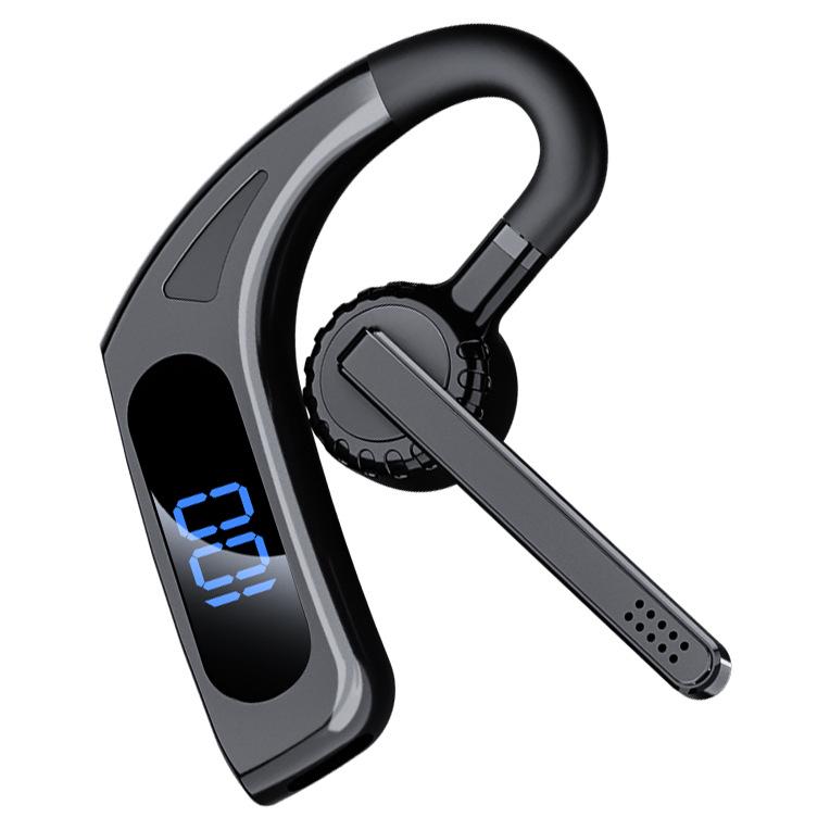 V10 Noise-Cancelling Bluetooth Ear Clip with Long Battery Life and Digital Display