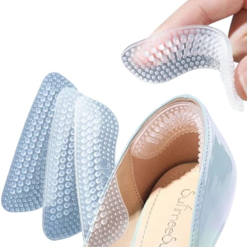 

AiO JAPAN Silicone Heel Pads, Clear Type, Large, 1 Pair (2 Pieces) Shoe Pads for Heel Protection