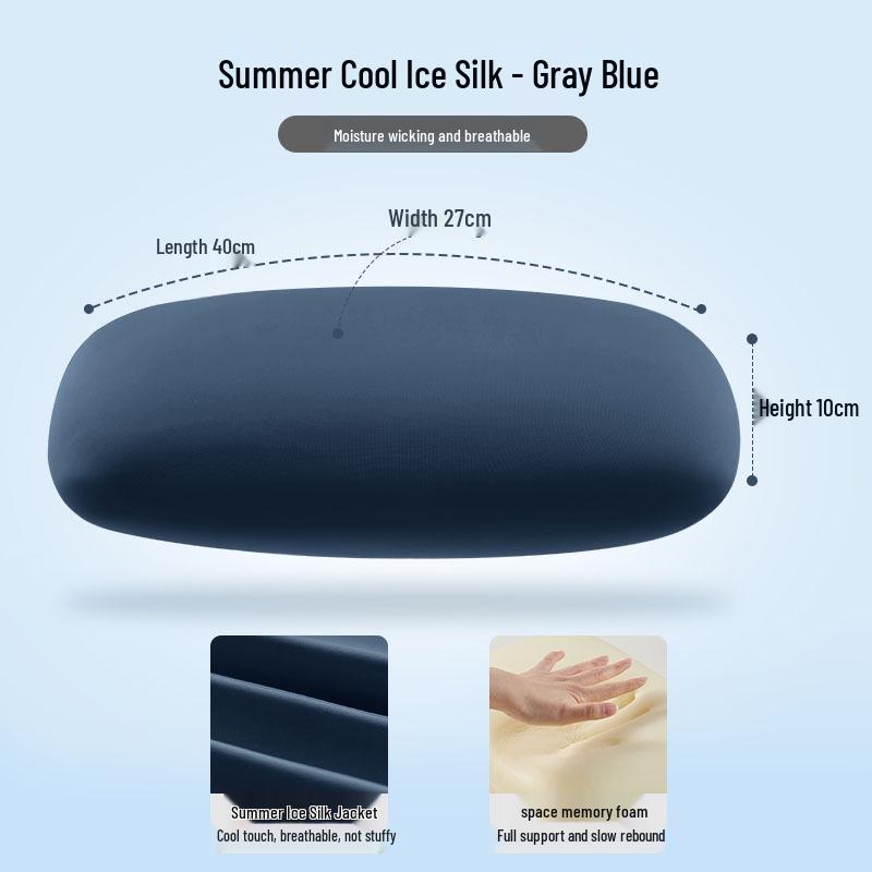 Office Nap Pillow: Ice Silk Prone Sleeping & Lumbar Support for Students and Kids 40x27x10cm