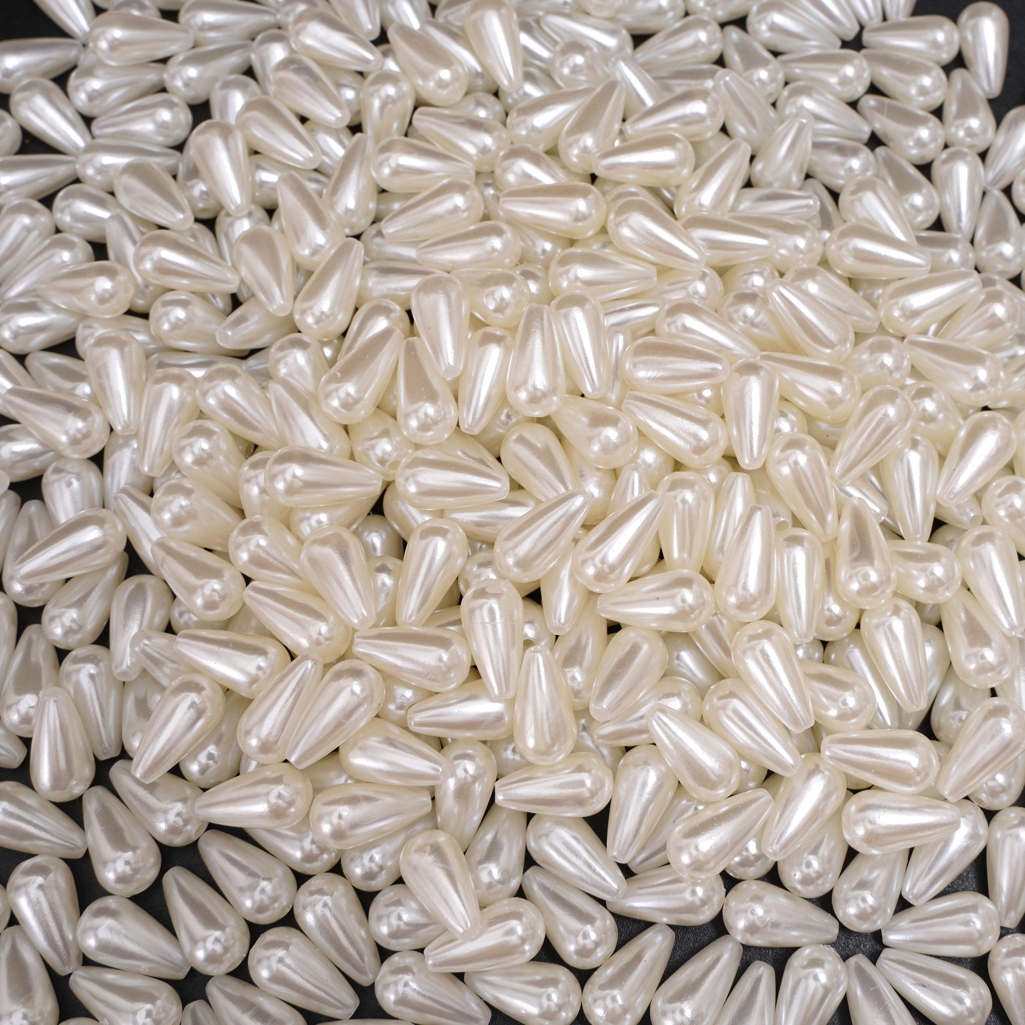 

50-100 шт. ABS Pearl Water Drop Shape Scattered Бусины DIY Браслеты Ожерелья Изготовление ювелирных изделий 8x15mm 50pcs бежевый