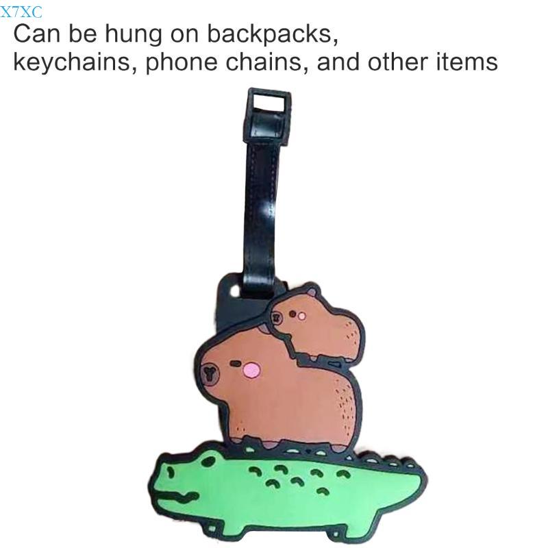 X7XC Japanese Capybara PVC Identification Portable Label for Backpacks and Phones