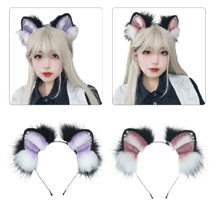 Buntes Tierohren-Haarband Haarreif Stirnbänder für Party Halloween Feier