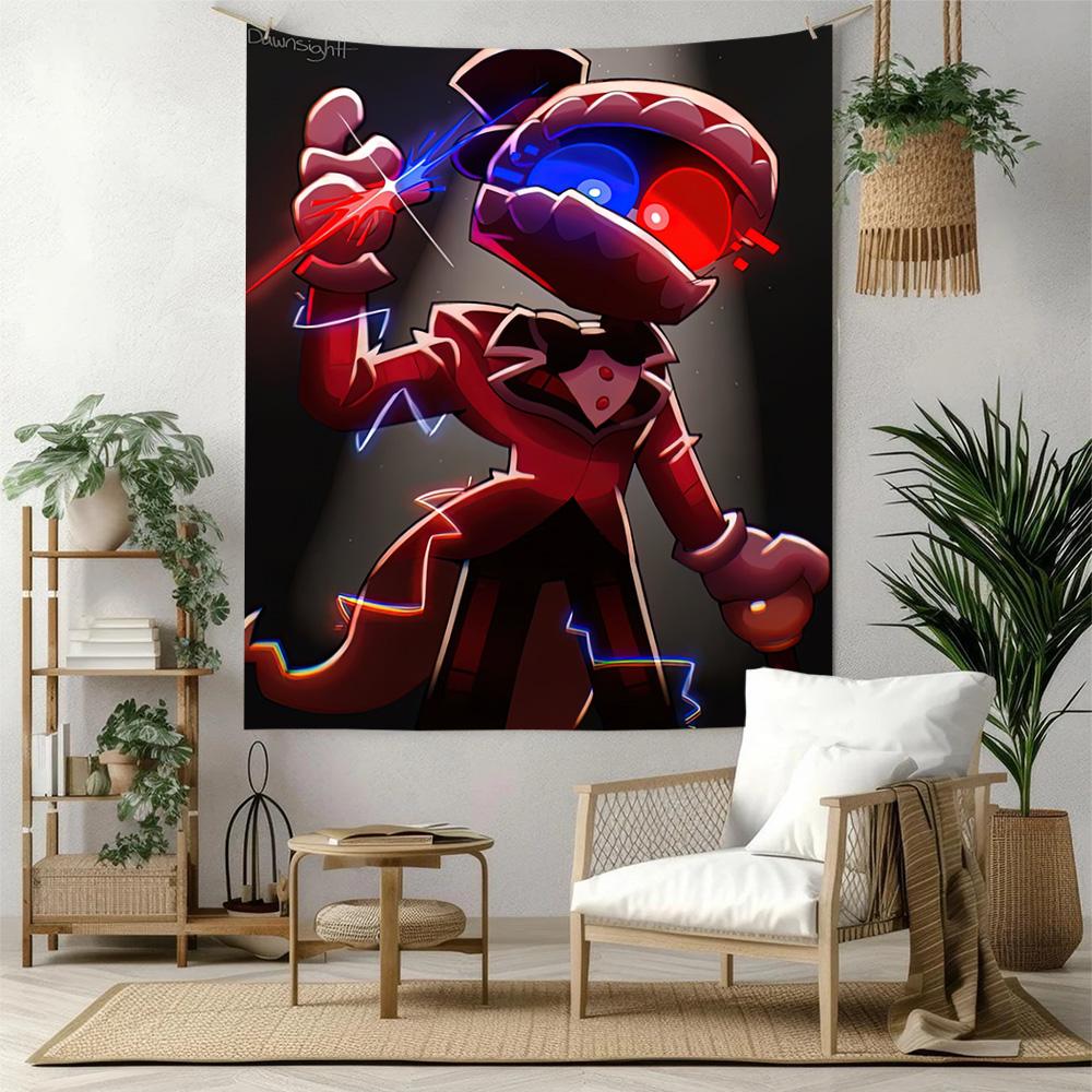 Digital Circus Wall Decor Tapestry Art For Pet Memorial Birthdaywedding Party Backdrop Family Gift