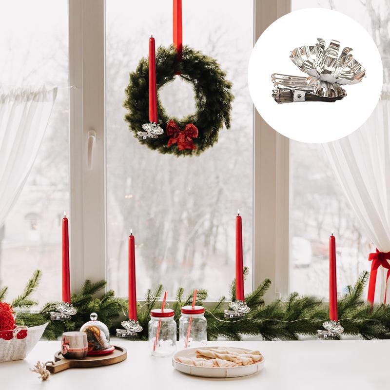 10KS/Sada Dekorativní doplňky Party potřeby Vánoční dekorace Vynikající svícny Elegantní 5x3cm