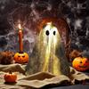 Desktop Halloween Decor Sequin Ghost Halloween Decoration Shiny Sequin Fabric Ghost for Halloween for Bedroom Celebration
