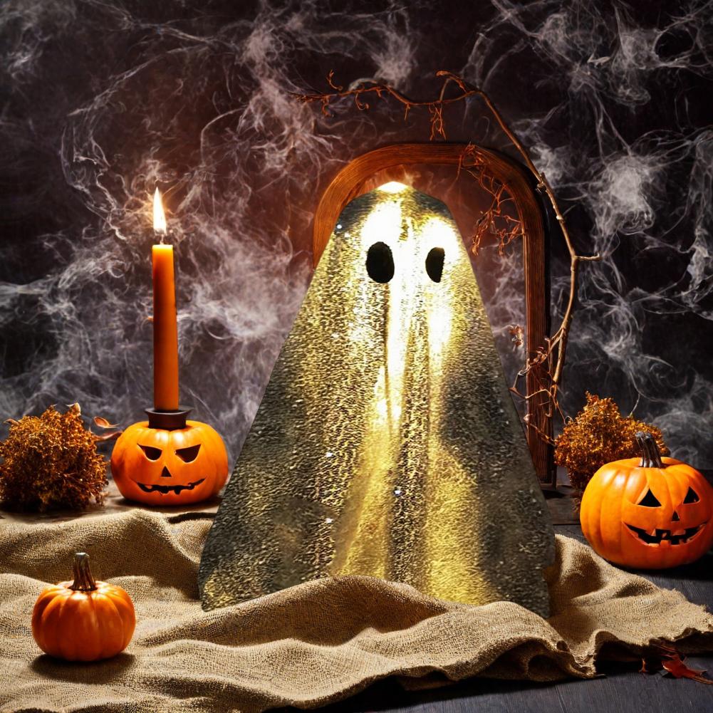 Desktop Halloween Decor Sequin Ghost Halloween Decoration Shiny Sequin Fabric Ghost for Halloween for Bedroom Celebration