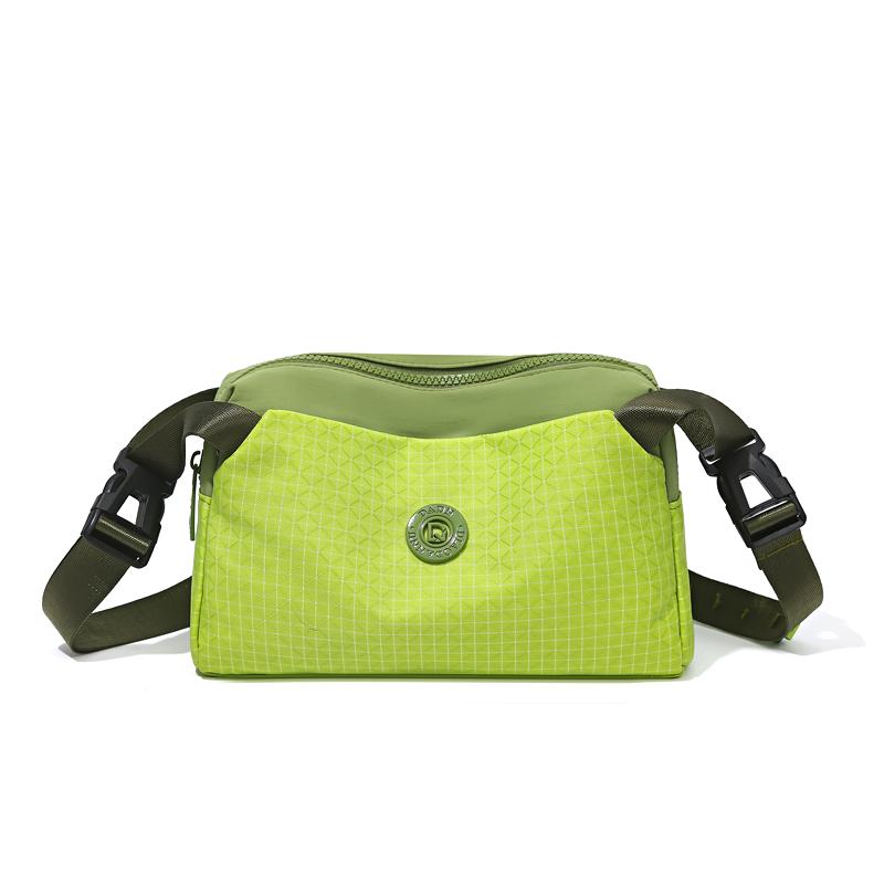 Women's Small Square Bag Contrast Shoulder Bag Water-repellent Nylon Bag