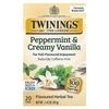 Twinings Flavored Herbal Tea, Peppermint & Creamy Vanilla, Caffeine-Free, 20 Tea Bags, 40g (1.41 Oz)