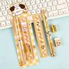 Student Stationery Set Smooth Writing Pencil Eraser Ruler Sharpener Cute Cartoon Complete School Supplies Classroom Back To School Gifts