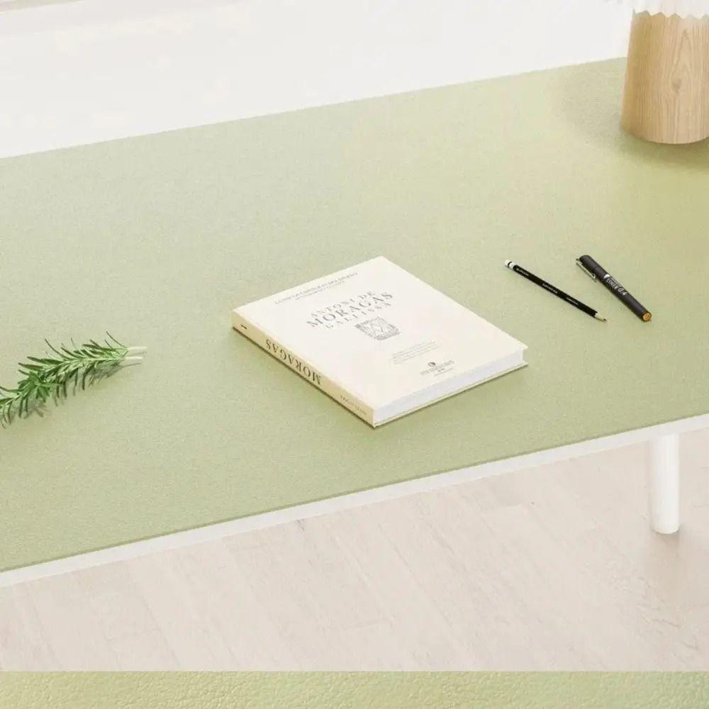 Waterproof Oilproof Table Cloths Anti-slip Computer Desk Mat PU Leather Table Cover  Office