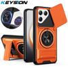 KEYSION Magnetic Phone Case for TECNO POVA 7 Ultra 5G 7 Pro Slide Camera Protection Upright Kickstand Ring Shockproof Back Cover