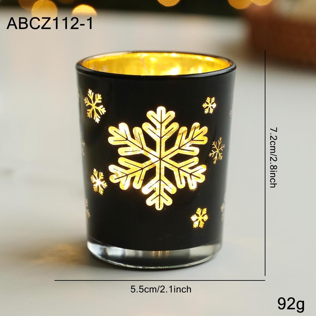 Nordic Glass Candle Holder – Christmas Aromatherapy Wax Cup, Creative Romantic Home Decor Ornament