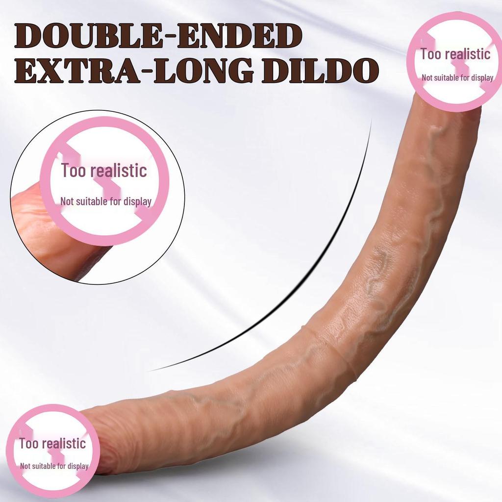 Double-Headed Silicone Lala Masturbator for Women – Soft Flesh Adult Toy