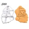 Christmas Cookie Mold Snowball Snowman Santa Claus Shaped Cutting Classic Design Festive DIY Biscuit for Holiday Party Baking Tool