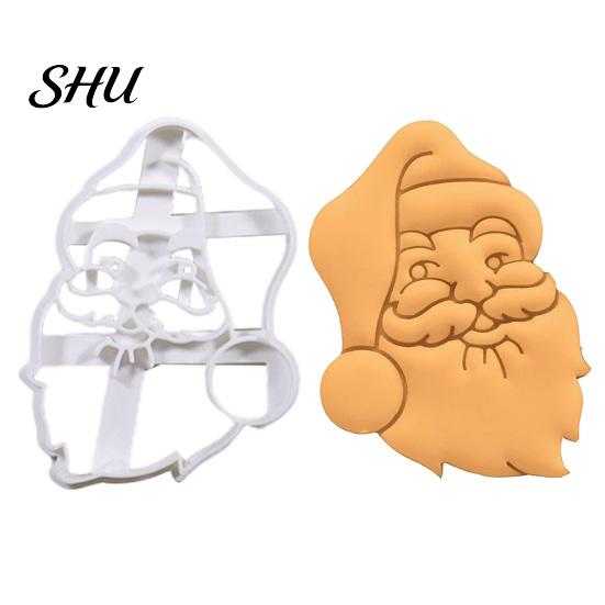 Christmas Cookie Mold Snowball Snowman Santa Claus Shaped Cutting Classic Design Festive DIY Biscuit for Holiday Party Baking Tool