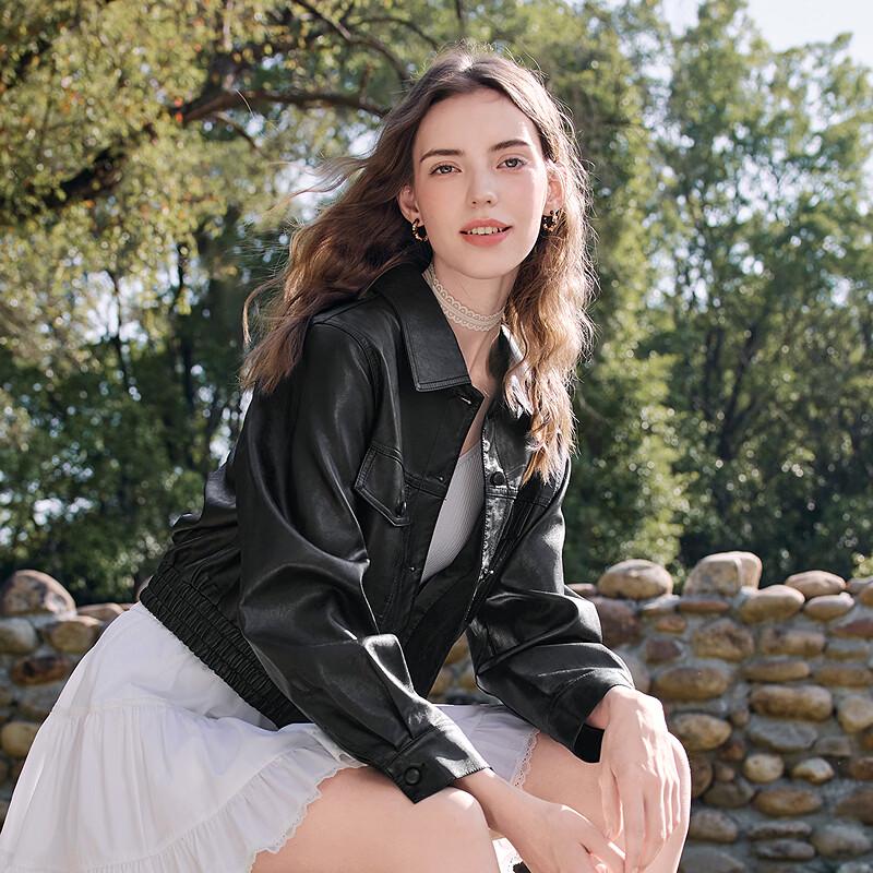 Betu Women's 2026 Spring Short PU Jacket