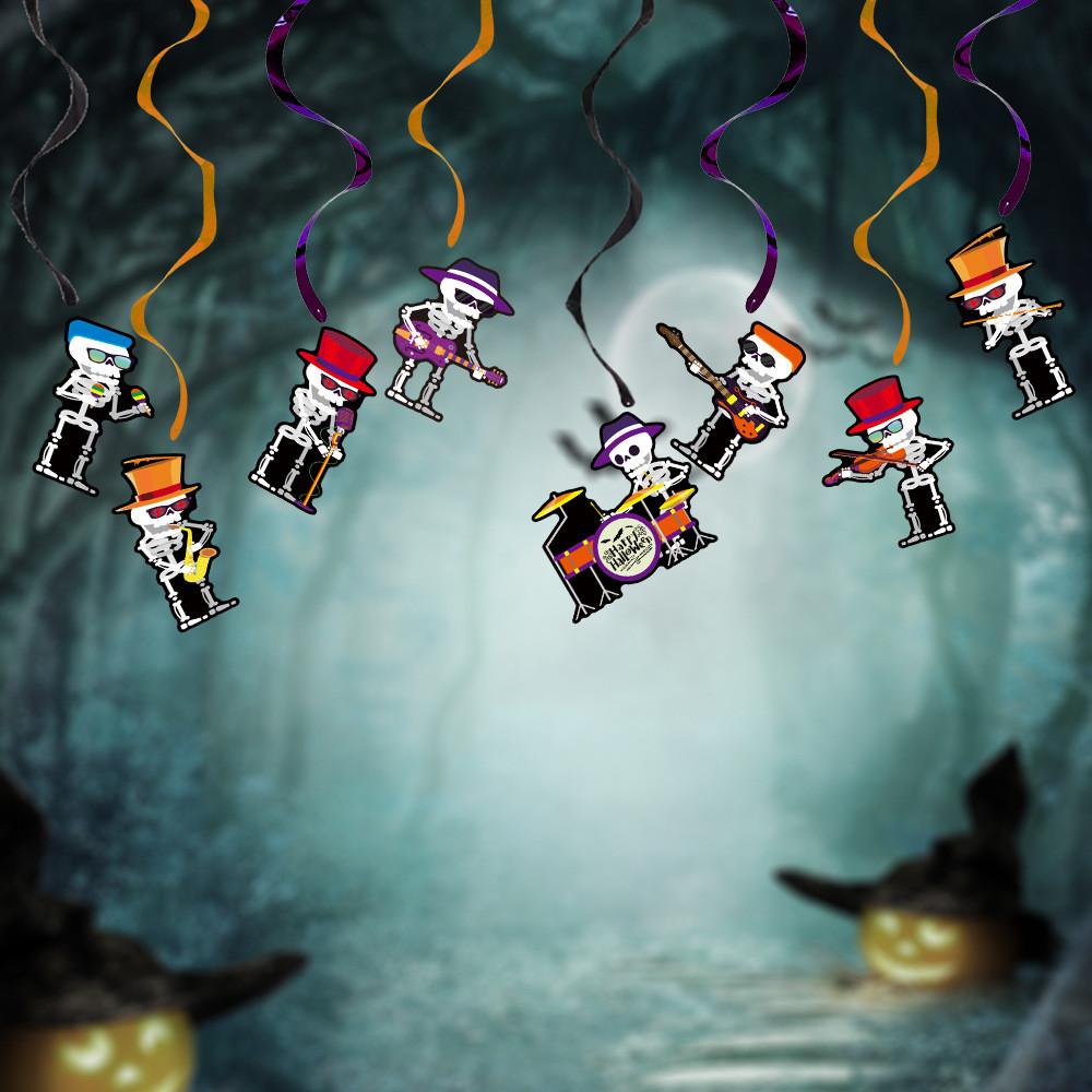 Creepy Halloween Spiral Hanging Decorations For Festive Atmosphere And Party Supplies