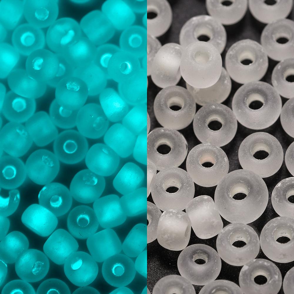 600pcs 3mm Luminous Glass Seed Beads Glow In The Dark Loose Spacer Beads for DIY Jewellery Marking Necklace Bracelet Accessories