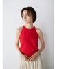 Ninnis [3Nd] Open-Back Halter Knit Top (Red)