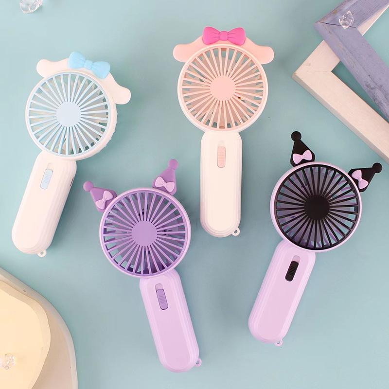 Ventilator portabil USB cu desene animate - Mini ventilator electric de birou pentru uz exterior